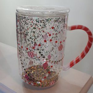 EUC David's Tea Glass Glitter Mug